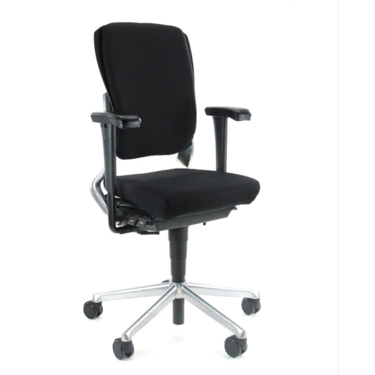 Ahrend 230 ergonomische bureaustoel hoge rug chrome. - Re - Use24Bureaustoelen