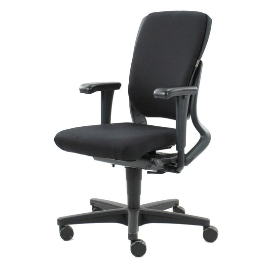 Ahrend 230 ergonomische bureaustoel, nieuwe stof zwart. - Re-Use24