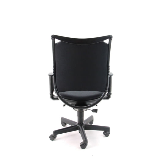 Interstuhl Intros bureaustoel zwart, nieuwe stof zwart - Re-Use24